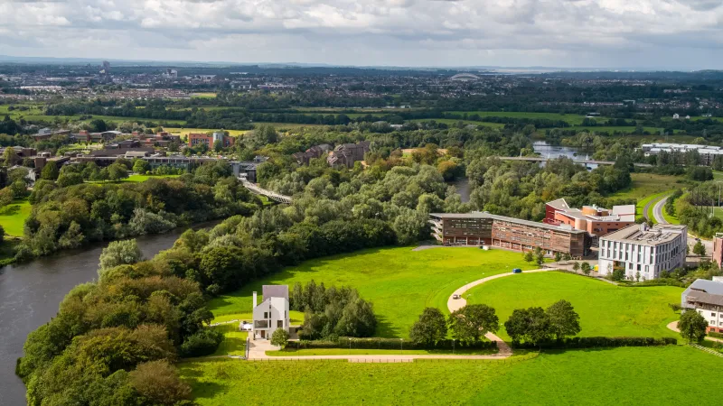 Campus view from a drone