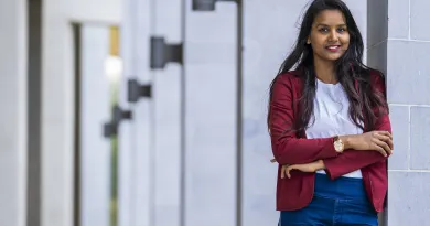 UL Student outside the School of Medicine