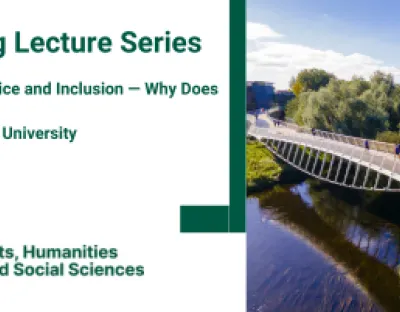  Header image with picture of living bridge, UL on a Sunny day with the following text accompanying it: Agenda Setting Lecture Series “AI Literacy for Social Justice and Inclusion — Why does it matter?” Prof. Mirjam Hauck, Open University, 3 March, 17.00-19.00