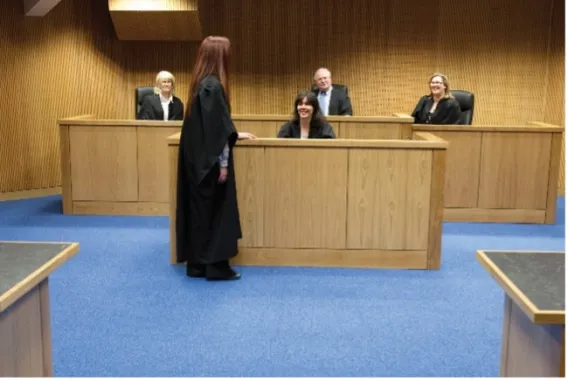 law students at the UL courtroom 