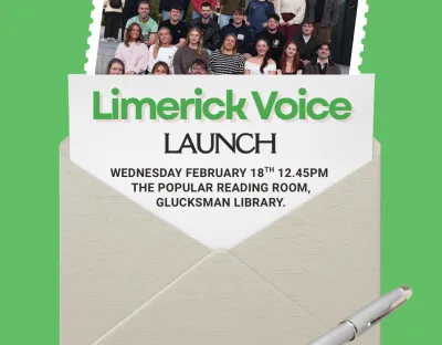 Poster for Limerick Voice Launch Event